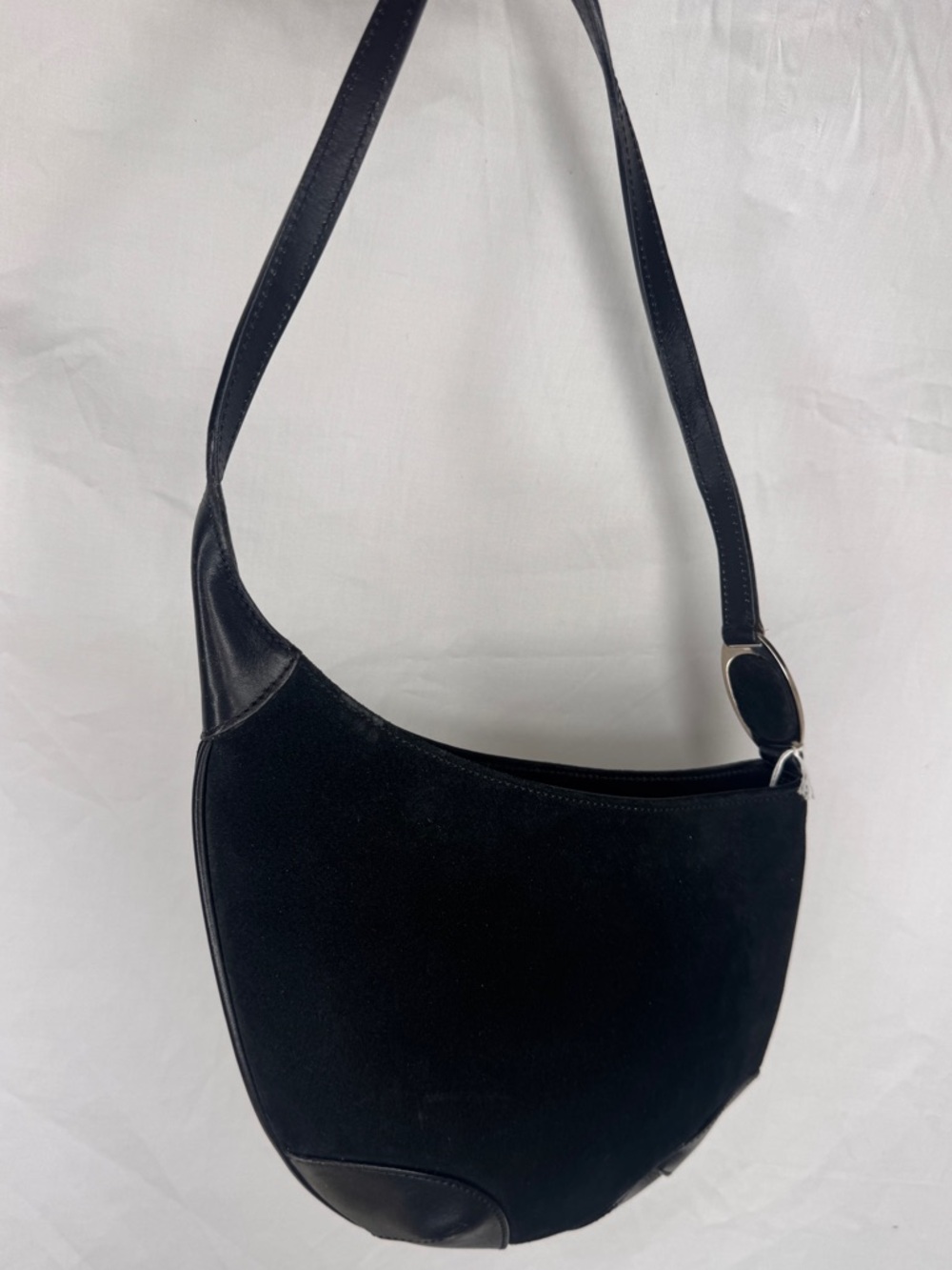 Anya Hindmarch Leather & Suede Classic Black Shoulder Bag - Sleek Everyday Carry